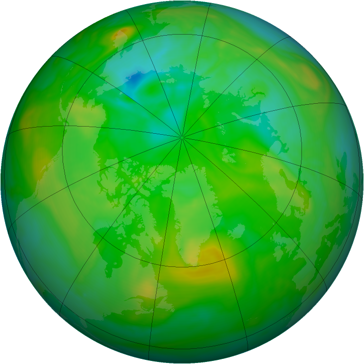 Arctic ozone map for 14 July 2006
